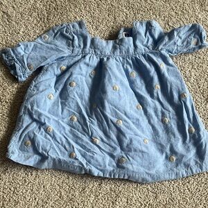 Janie and Jack | Blue Dress with Rainbow Embroidery